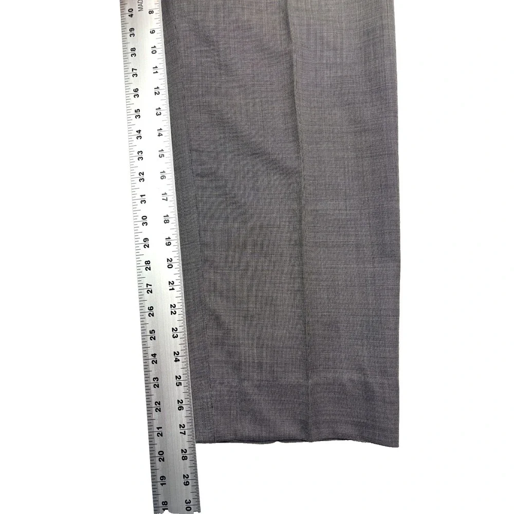 Joseph Abboud 44R 34x28 Slim Gray Micro Check 2pc Pant Suit All Season Wool USA